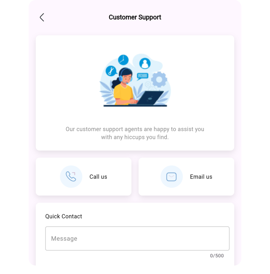 Customer support app illustration